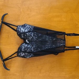 Victoria's secret lingerie corset black rhinestones